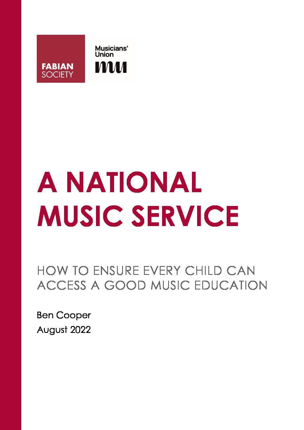 A national music service Fabian Society