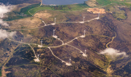 A wind farm in the Yorkshire Dales